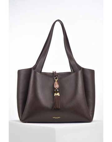 Luella Grey Stella Chocolate Laptop Tote