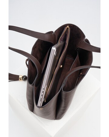 Luella Grey Stella Chocolate Laptop Tote
