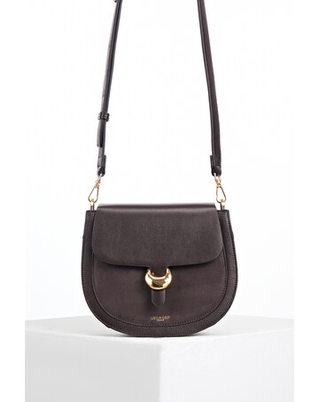Luella Grey Venetia Chocolate Saddle Crossbody