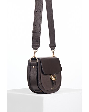 Luella Grey Venetia Chocolate Saddle Crossbody