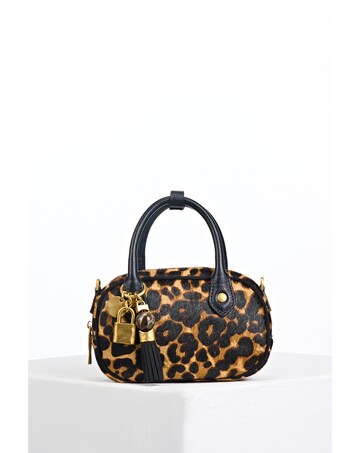 Luella Grey Ruthanna Leopard Cowhide Mini Bowler