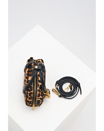 Luella Grey Ruthanna Leopard Cowhide Mini Bowler