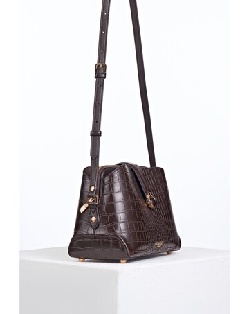 Luella Grey Mills Chocolate Croc Crossbody