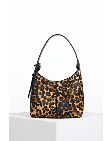 Luella Grey Roxanne Leopard Cowhide Grab Handle Bag