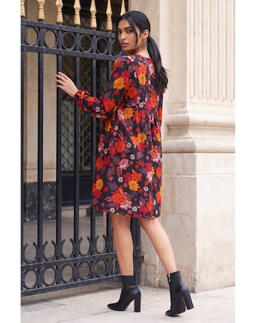 Roman Embroidery Panel Floral Dress