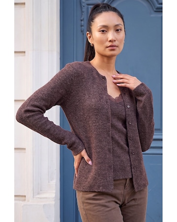 Roman Lace Trim 2 In 1 Cardigan