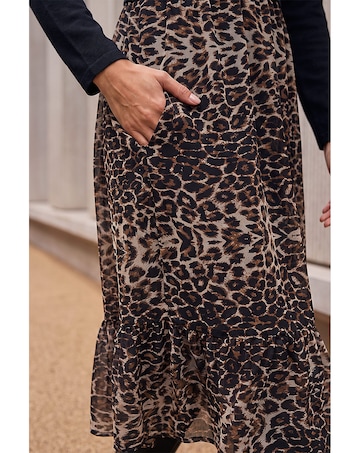 Roman 2 in 1 Animal Print Stretch Dress