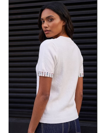 Roman Embellished Knitted Top