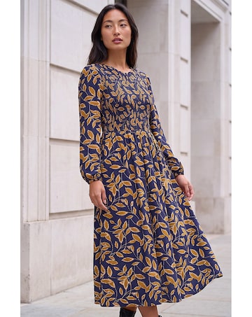 Roman Petite Shirred Bodice Dress