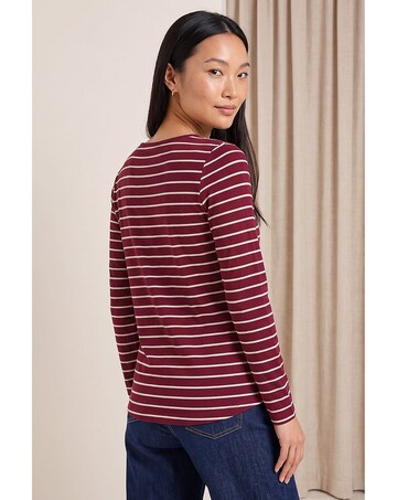 Roman Stripe Print Soft Touch Top