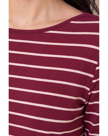 Roman Stripe Print Soft Touch Top