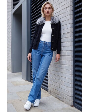Roman Faux Fur Cardigan