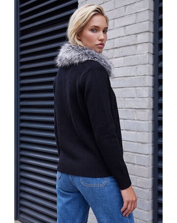 Roman Faux Fur Cardigan