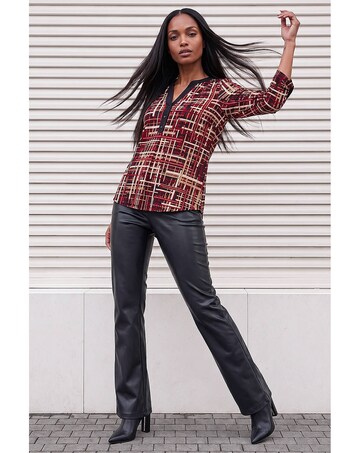 Roman Modern Plaid Print Shirt