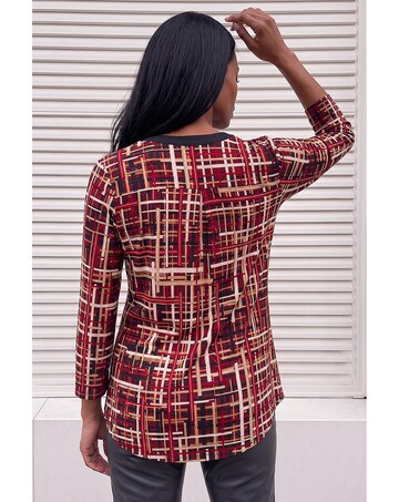 Roman Modern Plaid Print Shirt