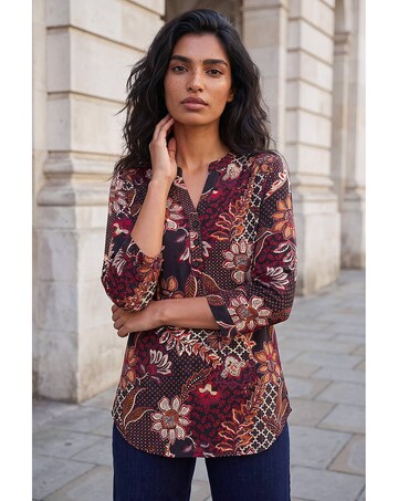 Roman Floral Puff Print Shirt