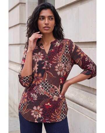 Roman Floral Puff Print Shirt