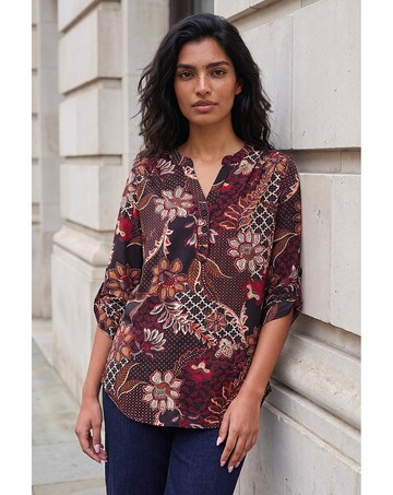 Roman Floral Puff Print Shirt