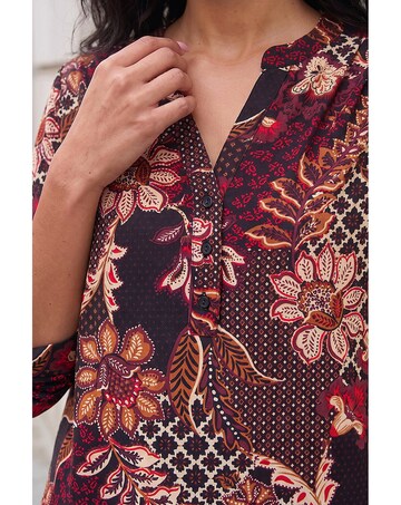 Roman Floral Puff Print Shirt