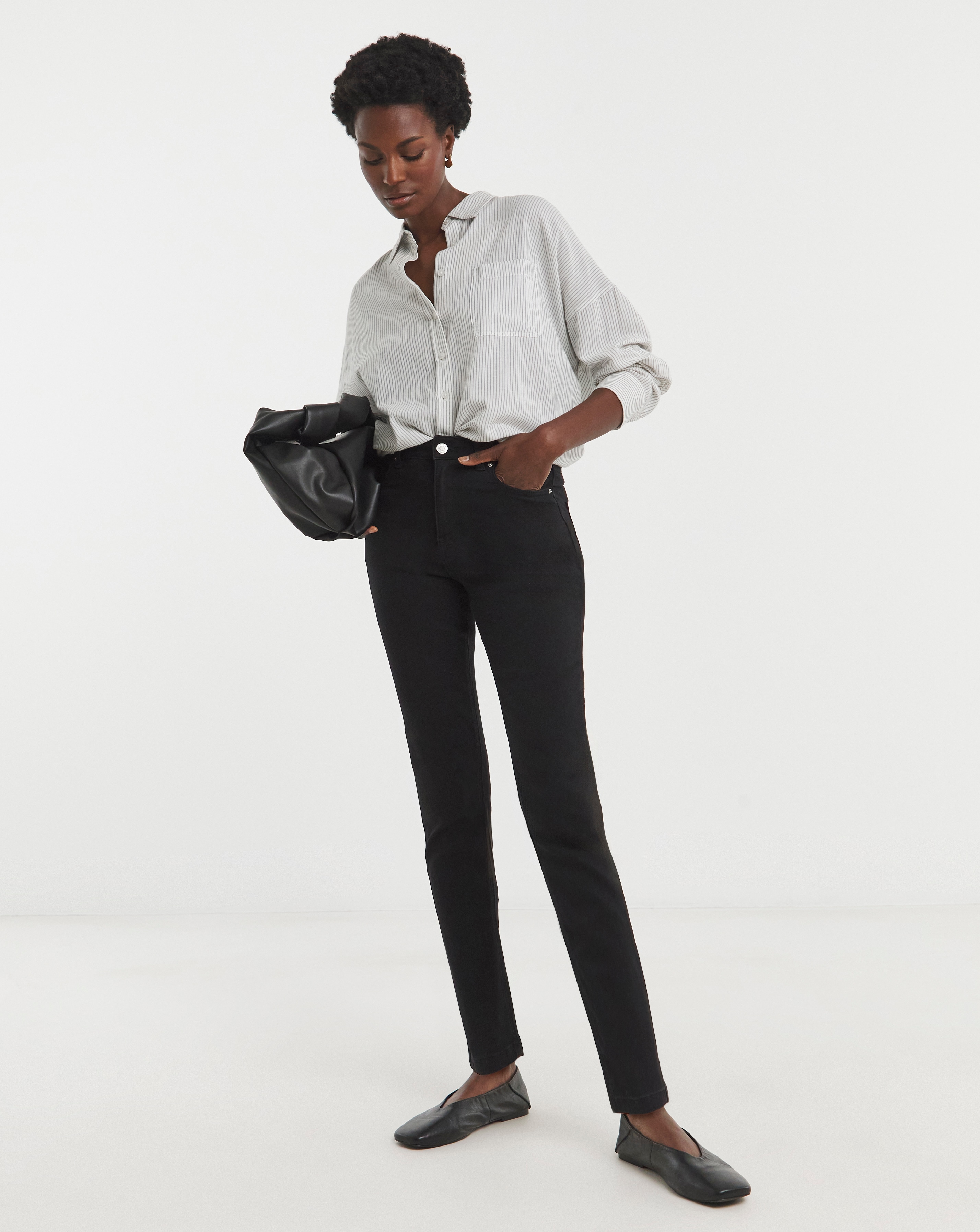 High Waist Super Soft Slim Leg Jean