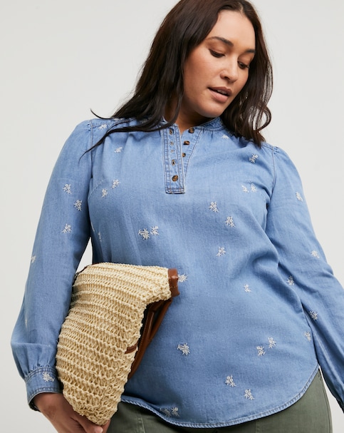 Embroidered Western Shirt