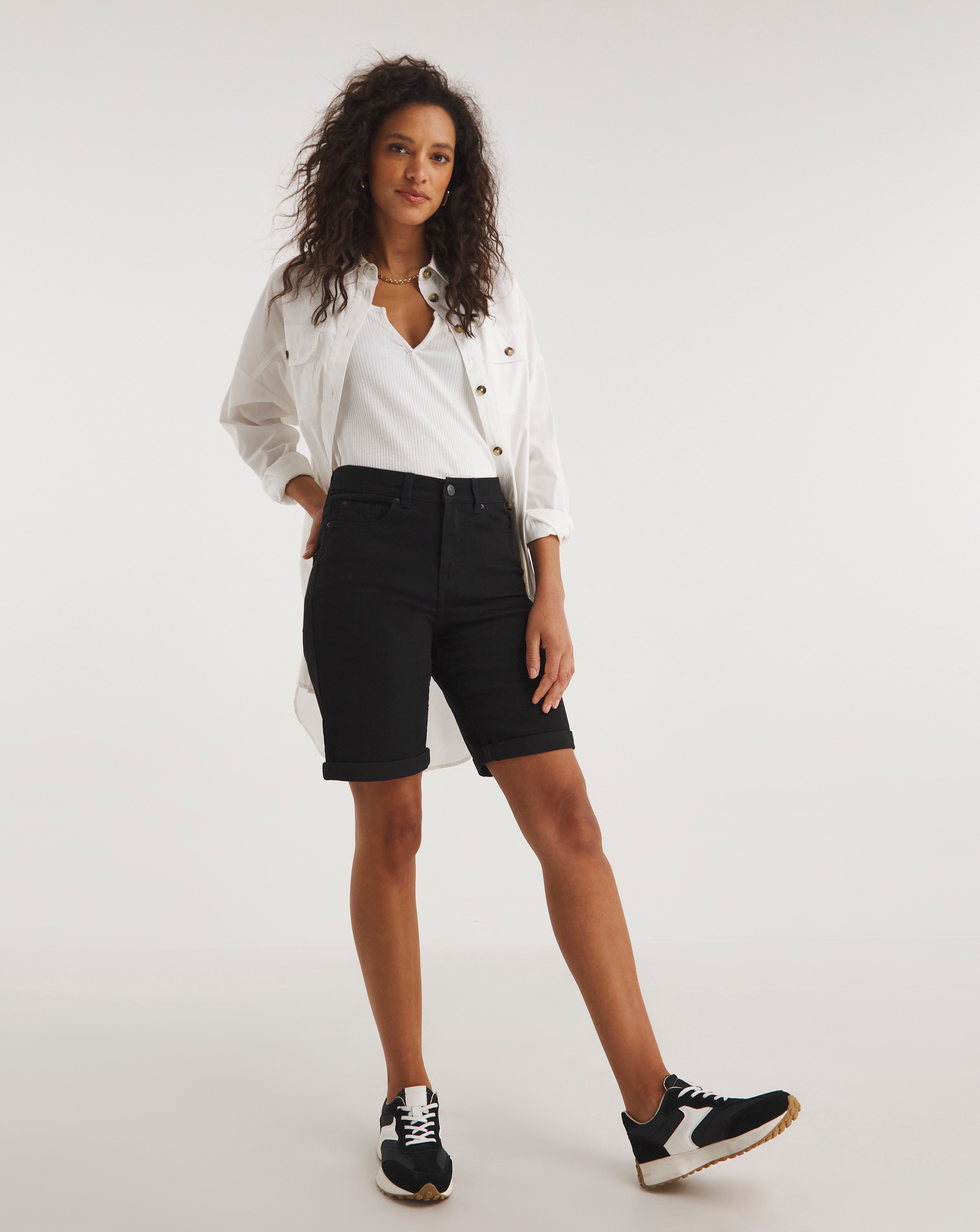 Black 24/7 Knee Shorts