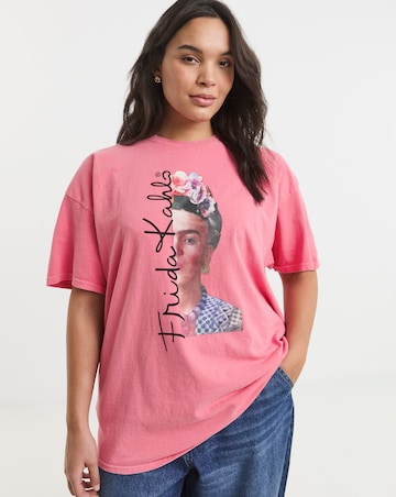 Simply Be Pink Frida Kahlo License T-Shirt