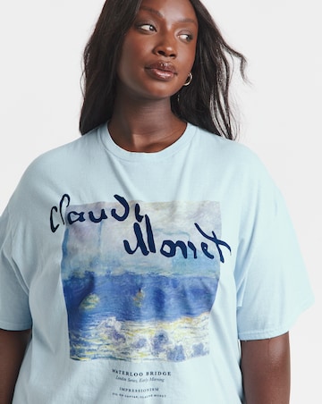 Simply Be Baby Blue Monet License T-Shirt