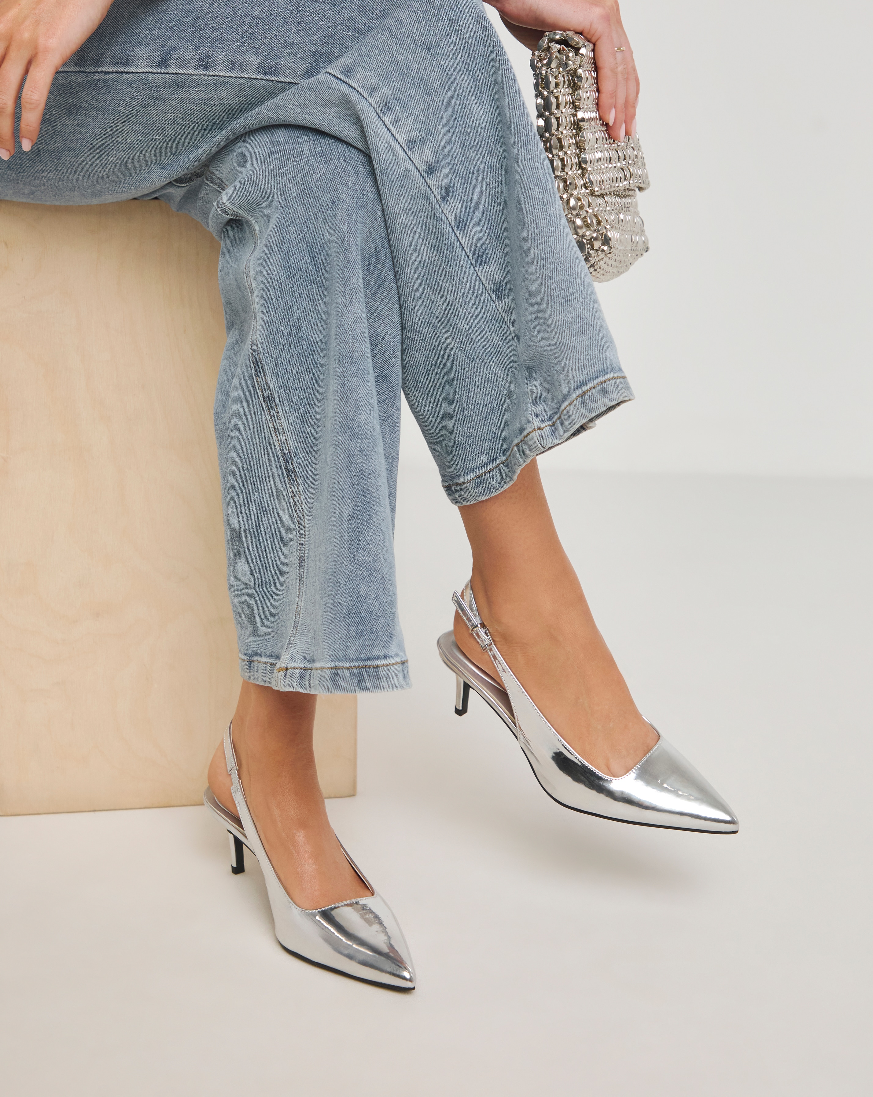 Pointed Toe Slingback Wide