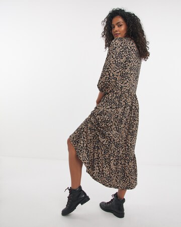 Animal Soft Touch Midi Smock Dress