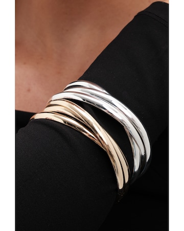 Jon Richard Silver Interlock Bangles