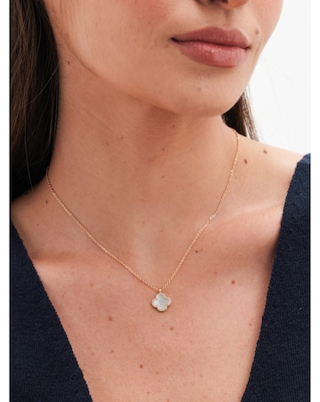 Jon Richard MOP Clover Pendant Necklace