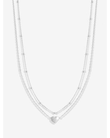 Simply Silver Polished Heart Necklace