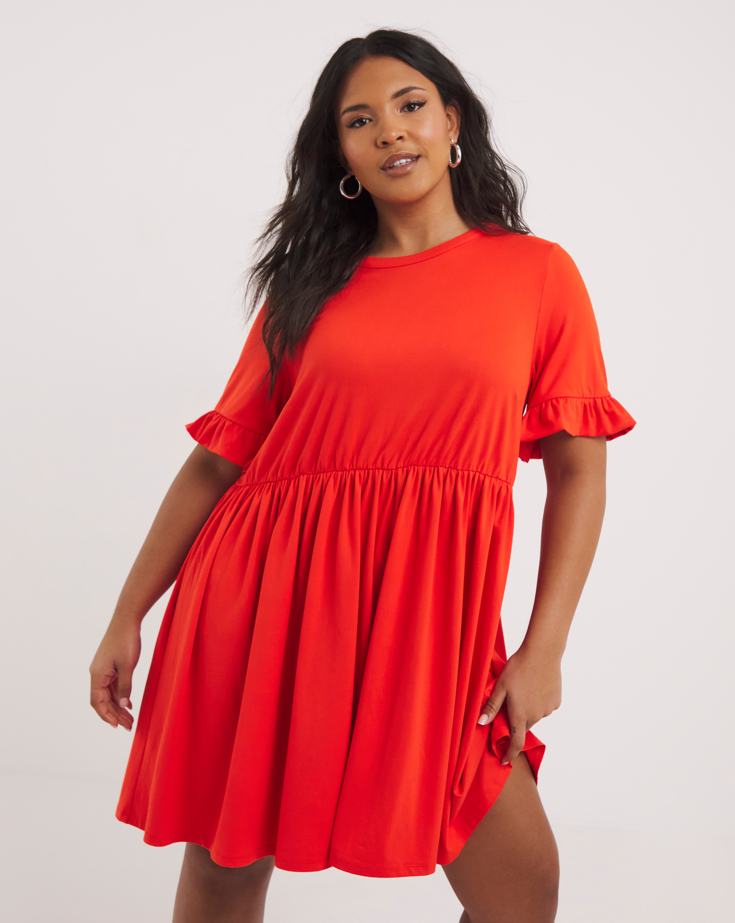 Supersoft Jersey Frill Smock Dress