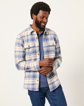 FatFace Alner Check Long Sleeve Shirt (Regular & Tall) - Blue Multi