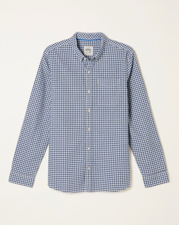 FatFace Oxford Gingham Long Sleeve Shirt (Regular & Tall) - Navy