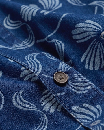 FatFace Hibiscus Print Shirt (Regular & Tall) - Indigo