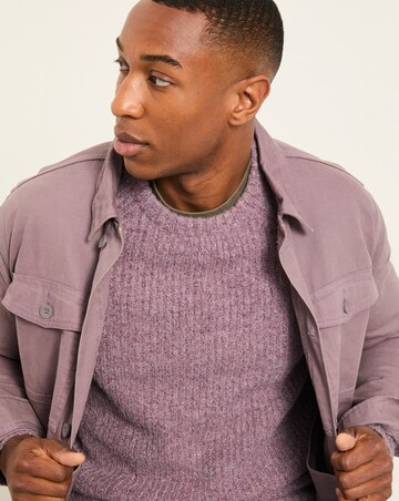 FatFace Sefton Knitted Crew Neck Jumper (Regular & Tall) - Purple