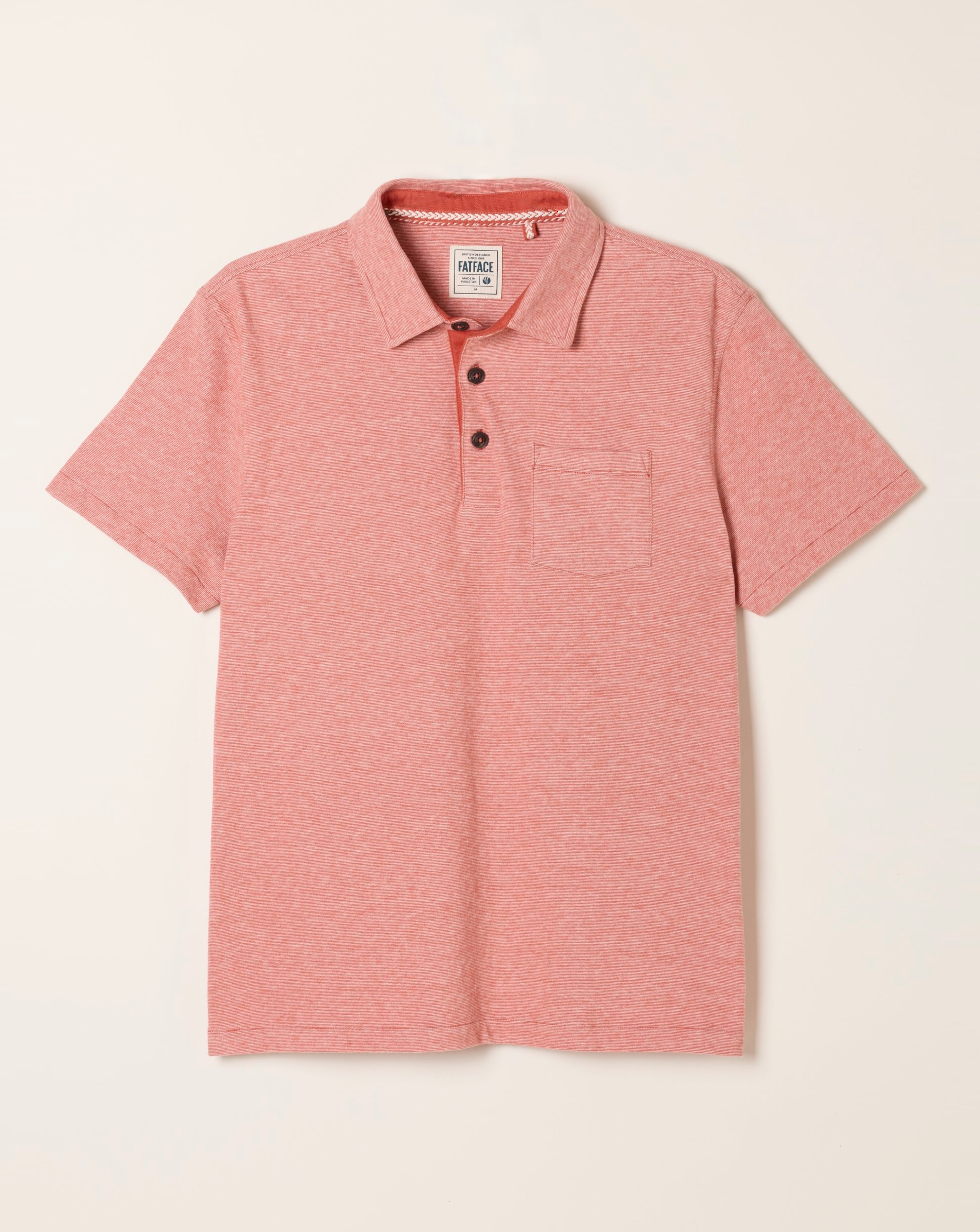 FatFace Elm Stripe Polo - Rust