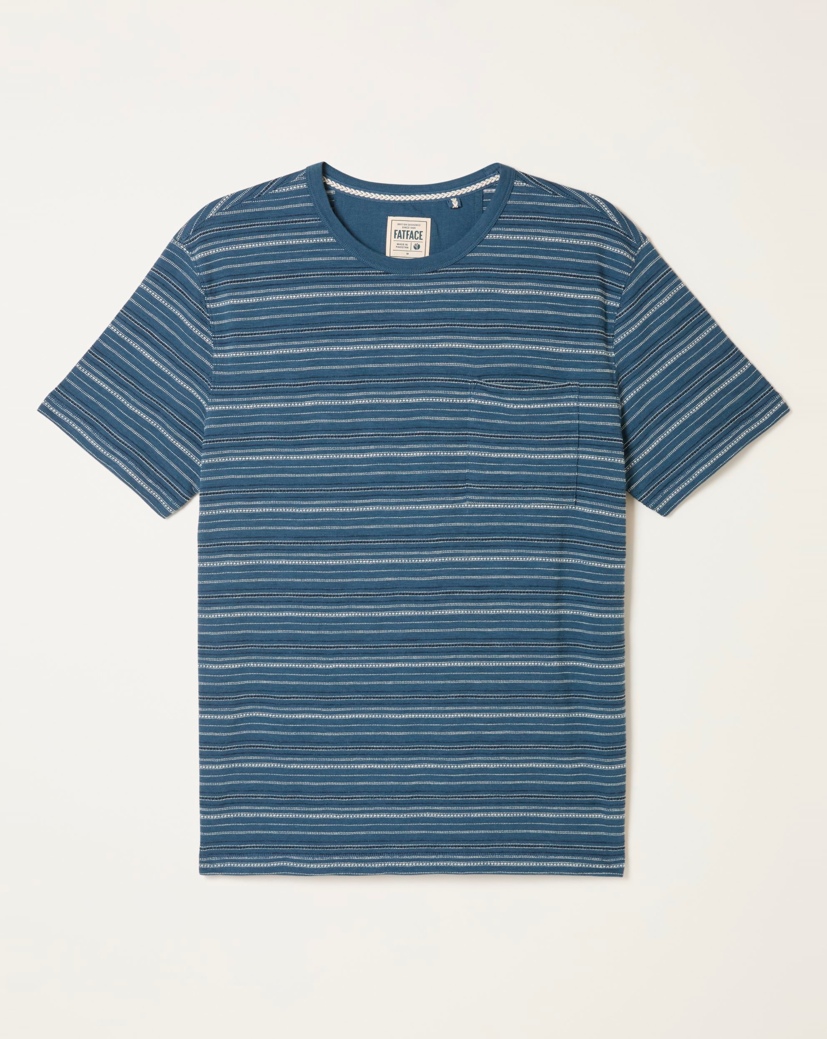FatFace Ripon Jacquard Stripe Tee - Navy