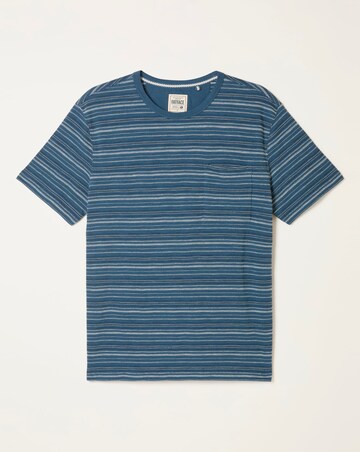 FatFace Ripon Jacquard Stripe Tee (Regular & Tall) - Navy