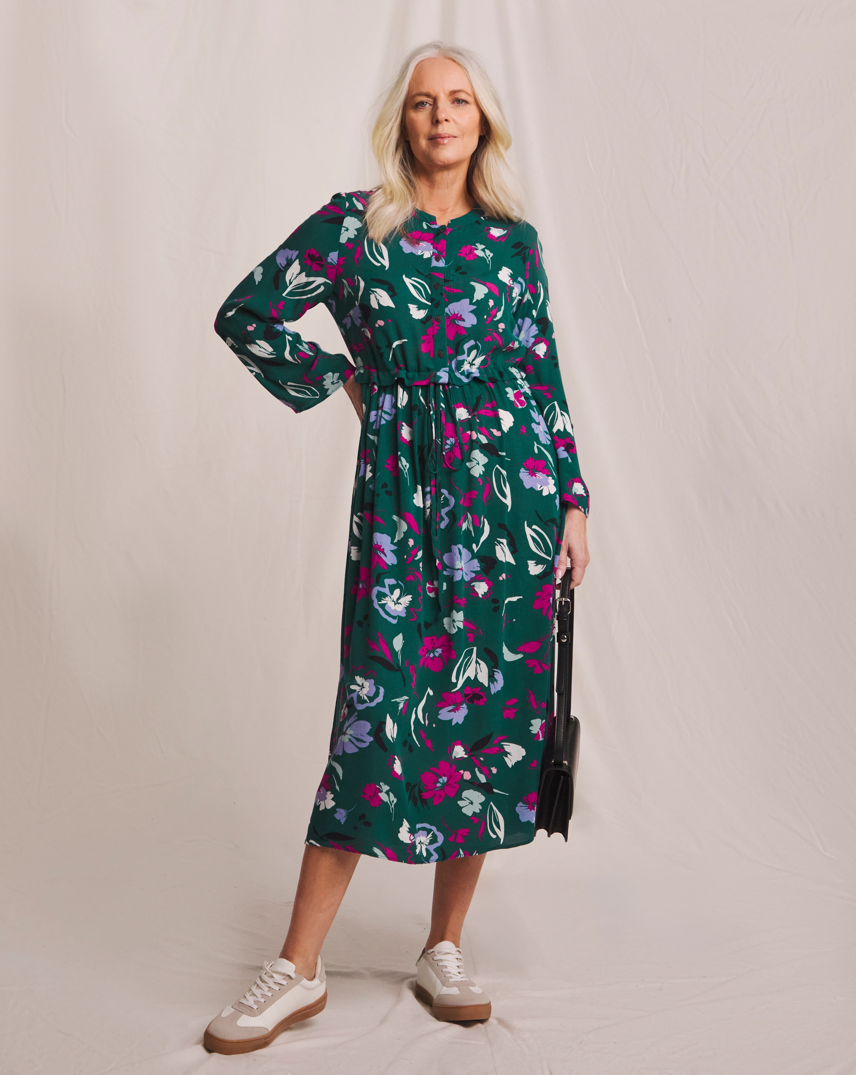 Julipa Crinkle Gathered Waist Dress