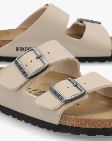 Birkenstock Arizona Birko-Flor Sandcastle Two Bar Mules Narrow Width