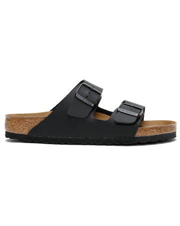 Birkenstock Arizona Black Birko-Flor Two Bar Mules Standard Fit