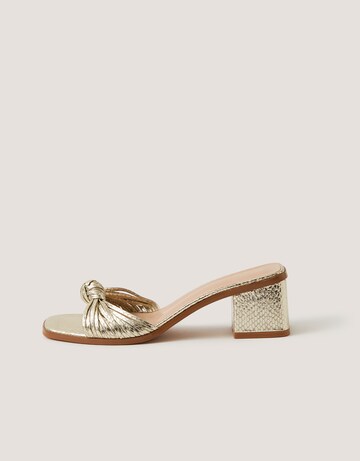 Monsoon Gwen Knot Metallic Mules