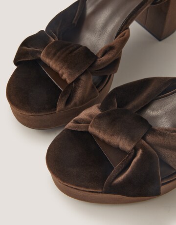 Monsoon Nola Twist Knot Platform Heels