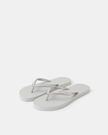 Accessorize Embellished Flip Flops
