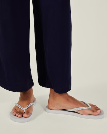 Accessorize Embellished Flip Flops