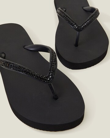 Accessorize Embellished Flip Flops
