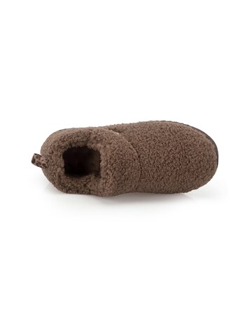 totes Isotoner Womens Borg Bootie Slippers